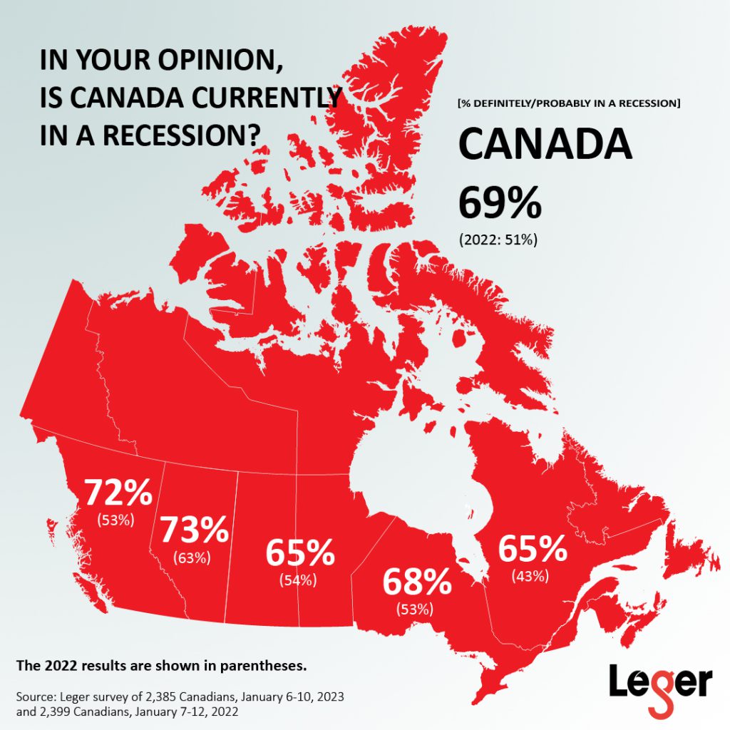map opinion recession Canada