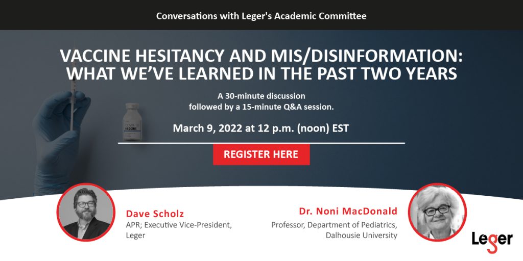 Vaccine Hesitancy and Mis/Disinformation: What We've Learned in the Past Two Years, Featuring Dr. Noni MacDonald