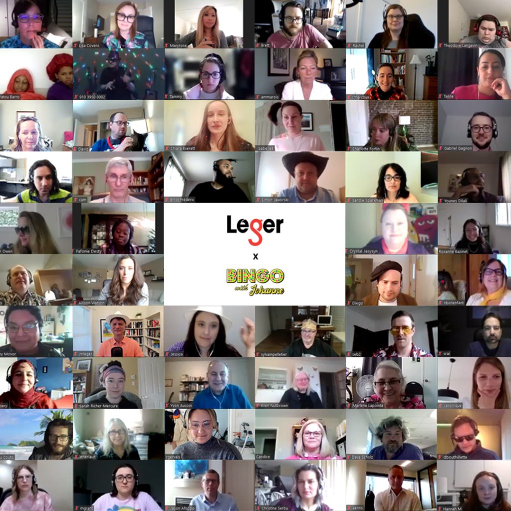 To celebrate our 2021 Human Resources Week, a large virtual gathering of Leger’s 600 talented employees was organized to thank them for their commitment and work.
