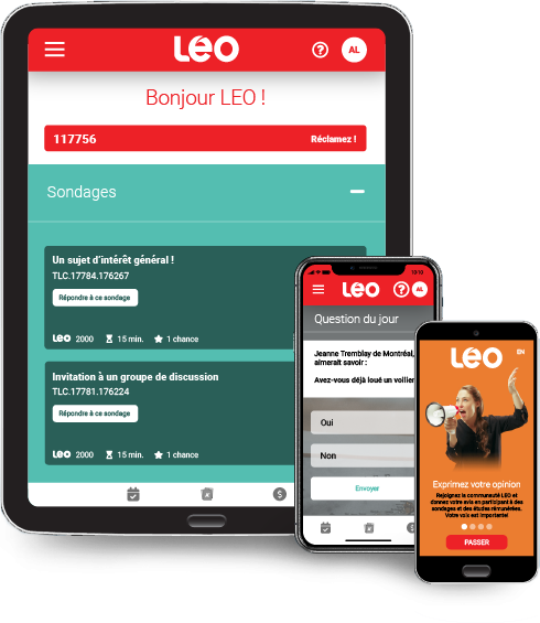 Application mobile LEO