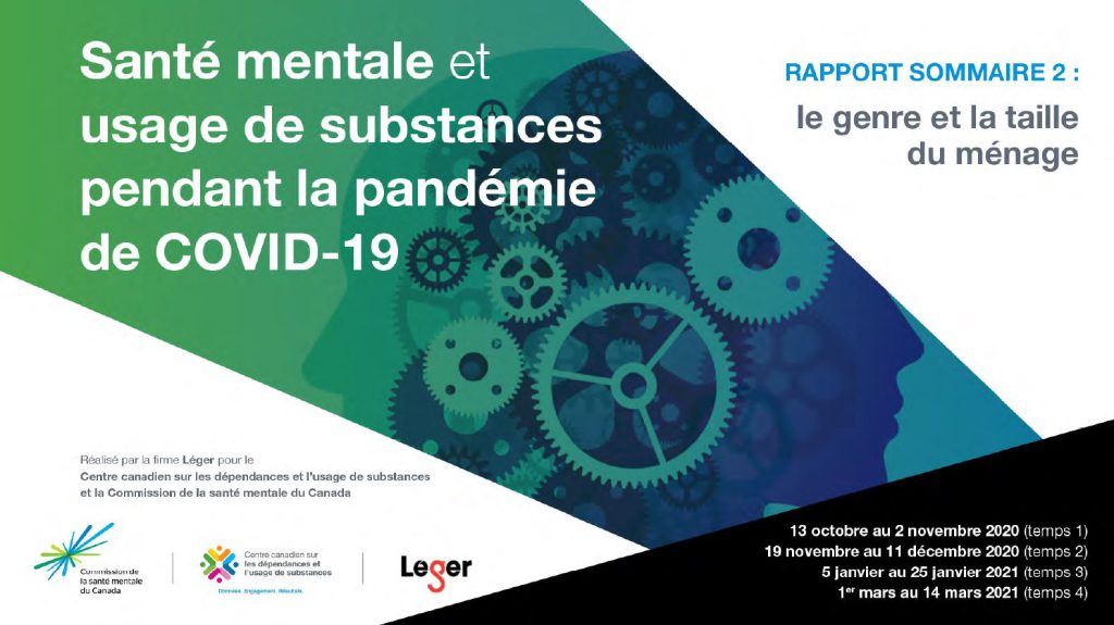 Rapport - Santé mentale et usage de substances pendant la pandémie de COVID-19