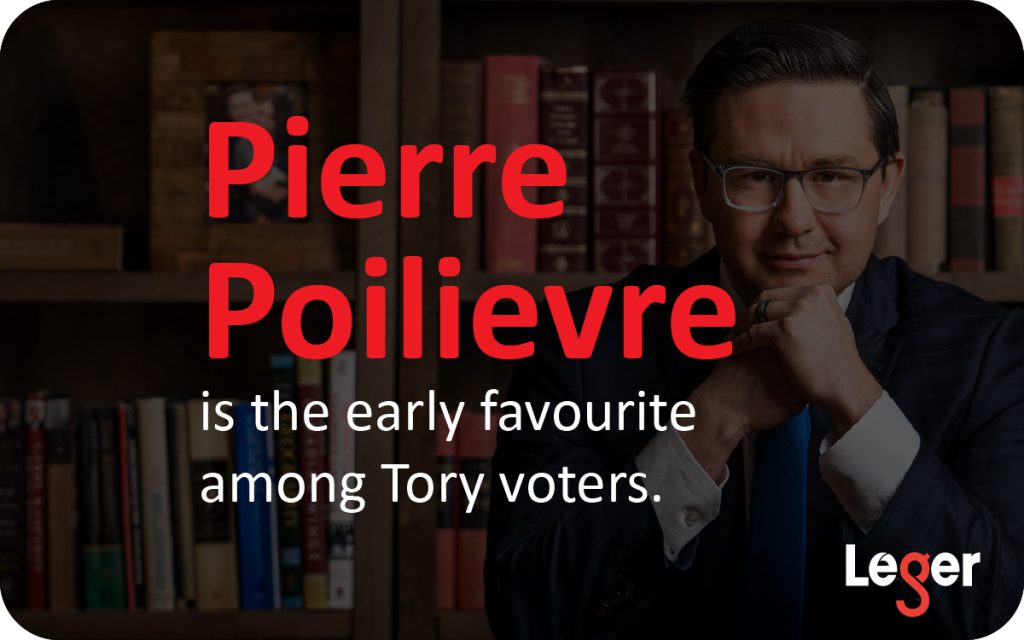 Pierre Poilievre is the early favourite among Tory voters.