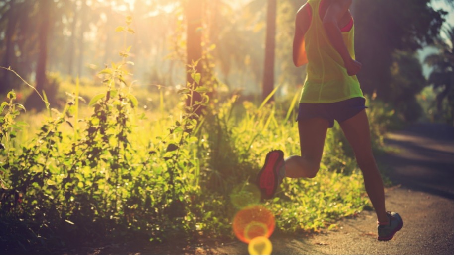 physical activity like running outdoors relieves stress