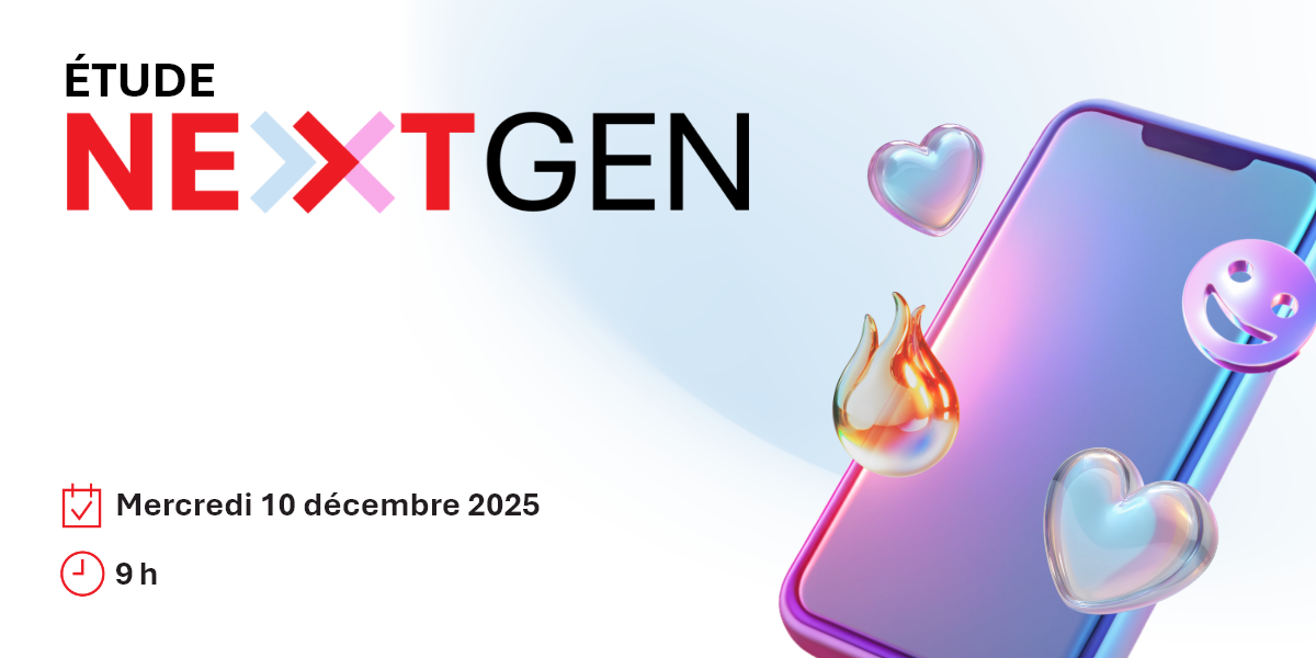 Bannière webinaire avec date et cellulaire chromé